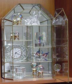 Brass and glass cabinet