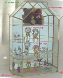 glass Curio straight 17''