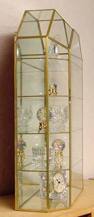 Side View 24 inch tall curio cabinet
