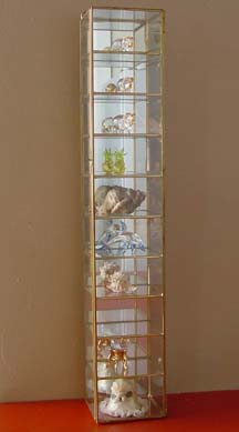 Closed Door View Of Tall Large Plain Top Cabinet With Straight