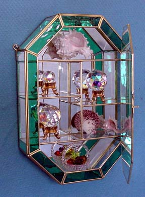 Till Green glass cabinet