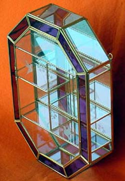 Beutiful purple curio cabinet