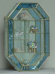 aby Blue Glass Cabinet
