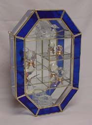Dark Blue Curio Cabinet from SanDiegoStuff