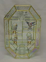 Pearl Effect Glass curio cabinet