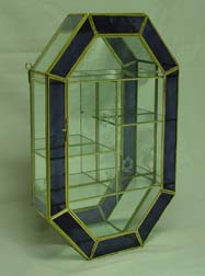 Glass Cabinet with Purple trim