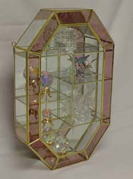 Glass cabinet with Rose Glass Trim