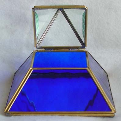 Dark Blue Glass pyramid